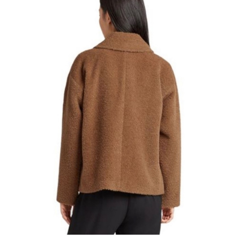 Eileen Fisher Notch Collar Sheared Suri Alpaca Jacket Size L used, no tags - Picture 3 of 14
